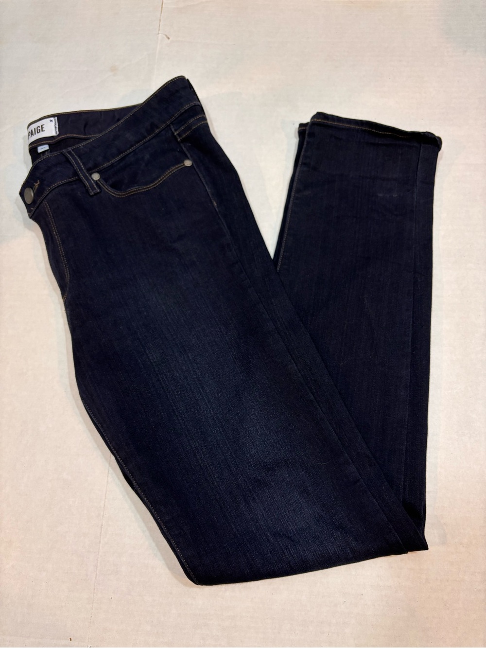 PAIGE Skyline Skinny Dark Blue Jeans
